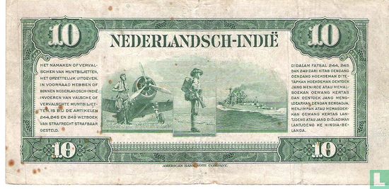 Niederländisch-Ostindien 10 Gulden - Bild 2
