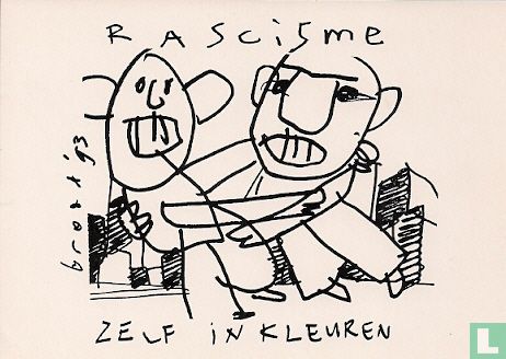 S000085 - Herman Brood "Rascisme zelf inkleuren" - Afbeelding 1