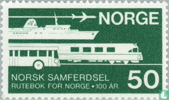 100 ans de calendrier de la circulation routière Norvégien