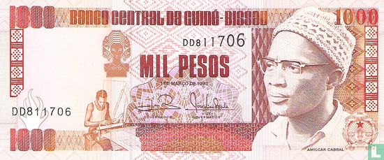 Guinea-Bissau 1.000 Pesos 1993 - Bild 1