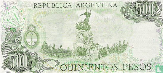 Argentinië 500 Pesos 1977 - Afbeelding 2