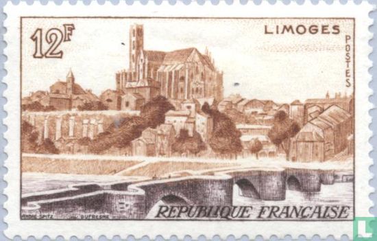 Limoges - Cathedral and bridge