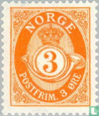Posthorn 'NORGE' in Antiqua