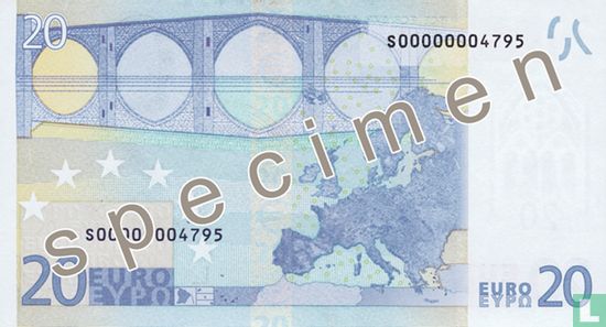 Eurozone 20 Euro (Specimen) - Afbeelding 2