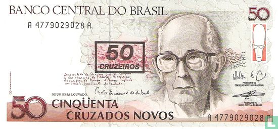Brésil 50 cruzeiros - Image 1