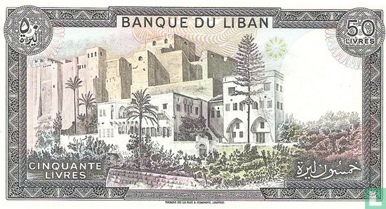 Libanon 50 Livres 1988 - Afbeelding 2