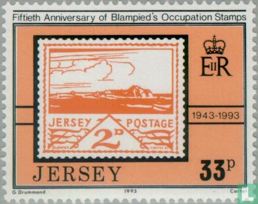 Timbres 50 ans d'occupation Blampied