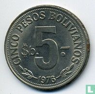 Bolivien 5 Pesos Bolivianos 1976 - Bild 1