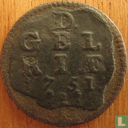 Gelderland 1 duit 1751 (koper) - Afbeelding 1
