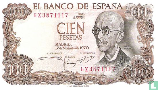 Spain 100 Pesetas - Image 1