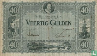 40 guilder Netherlands 1921 - Image 1