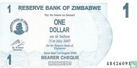 Zimbabwe 1 Dollar 2006 - Afbeelding 1