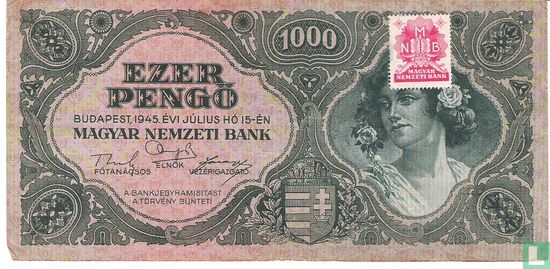 Hongrie 1.000 Pengö 1945 (P118b) - Image 1