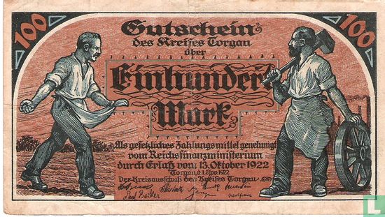 Torgau 100 Mark - Image 1