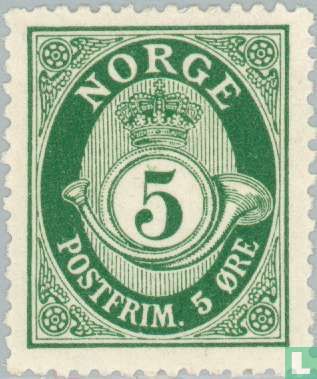 Posthoorn 'NORGE' in Antiqua