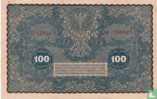 Pologne 100 Marek 1919 - Image 2