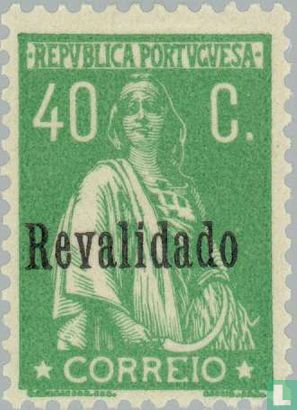 Ceres, with overprint 'Revalidado'