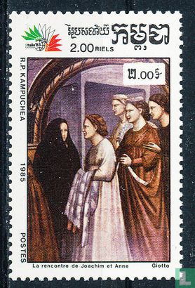 De bijeenkomst van Joachim en Anne van Giotto