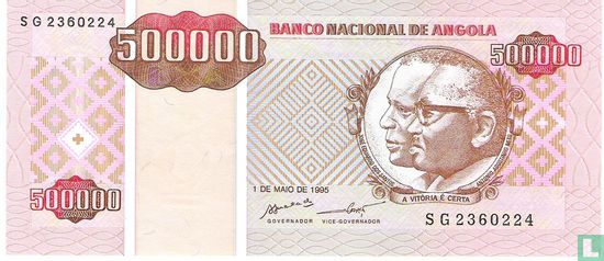 Angola 500.000 Kwanzas Reajustados 1995 - Afbeelding 1
