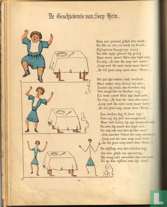 Een aardig prentenboek met leerzame vertellingen/ naar het beroemde Hoogduitsche kinderwerk: 'Der Struwwelpeter' voor Nederlandsche jongens en meisjes bewerkt door W.P. Razoux  - Afbeelding 2