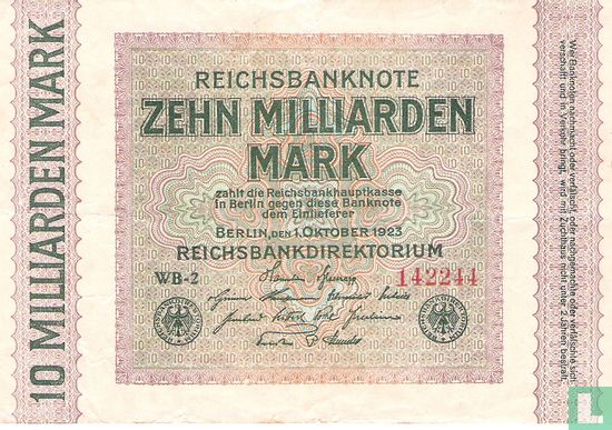 Duitsland 10 Miljard Mark (P117) - Afbeelding 1