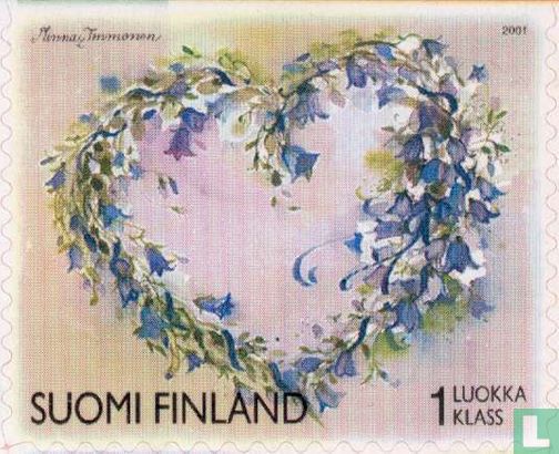 Salutation des timbres pour la Saint-Valentin