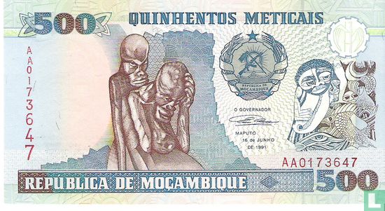 Mozambique 500 Meticais  - Afbeelding 1