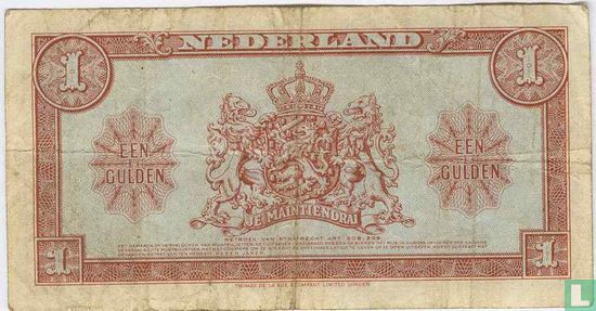 1 gulden Nederland 1945 (1 cijfer 2 letters 6 cijfers) - Afbeelding 2