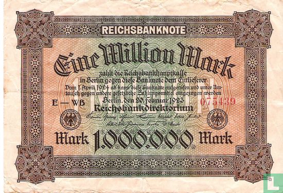 Duitsland 1 Miljoen Mark (P86a) - Afbeelding 1