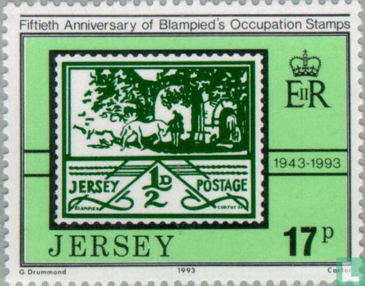 50 years of Blampied occupation stamps