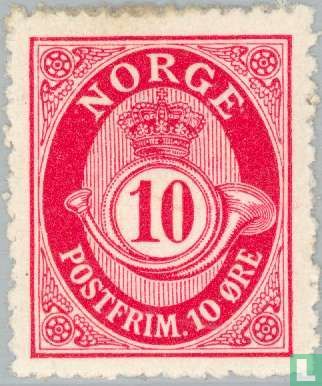 Posthoorn "Norge" in Antiqua 