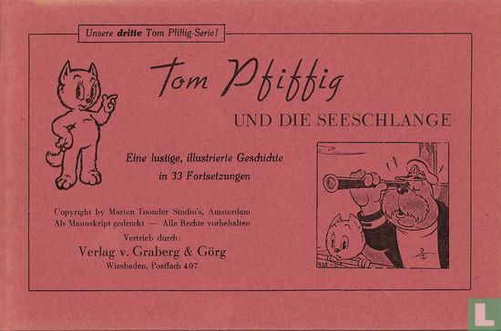 Tom Pfiffig und die Seeschlange [roodgekleurde cover] - Afbeelding 1