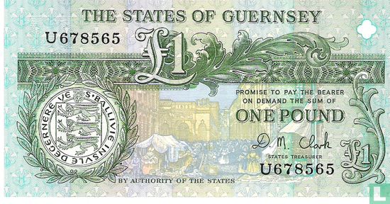 Guernsey 1 Pound ND 1990 - Afbeelding 1