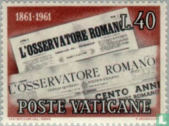 L 'Osservatore Romano 100 years