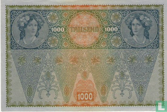Deutschösterreich 1.000 Kronen ND (1919) P61  - Afbeelding 2