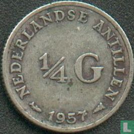 Nederlandse Antillen ¼ gulden 1957 - Afbeelding 1