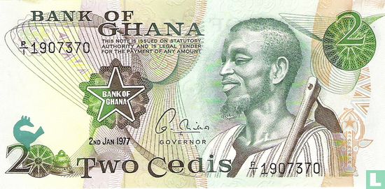 Ghana 2 Cedis 1977 - Image 1