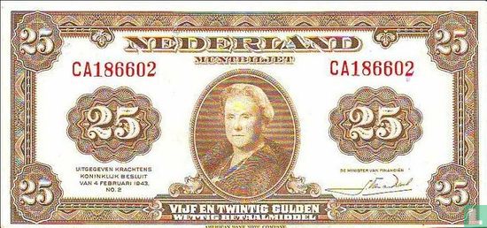 25 niederländische Gulden - Bild 1