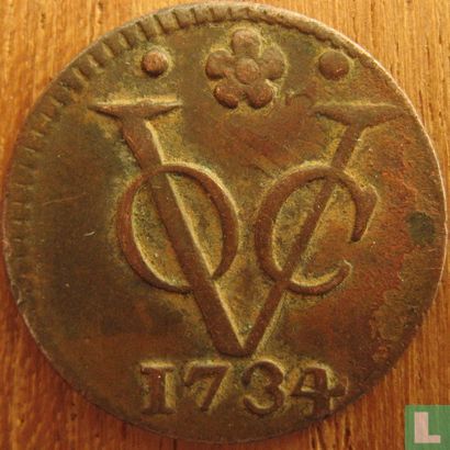 VOC 1 duit 1734 (Holland) - Afbeelding 1
