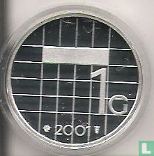 Netherlands 1 gulden 2001 (PROOFLIKE - silver) - Image 1