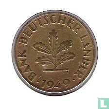 Duitsland 10 pfennig 1949 (F) - Afbeelding 1