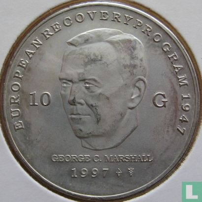 Netherlands 10 gulden 1997 "50th anniversary Marshall Plan" - Image 1