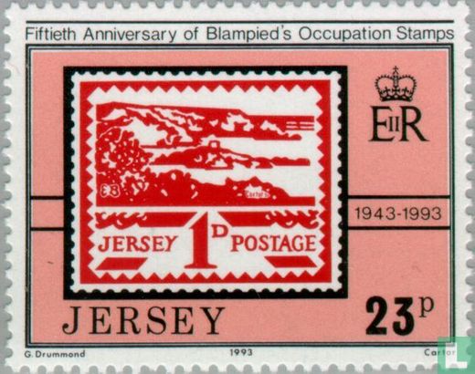 50 years of Blampied occupation stamps