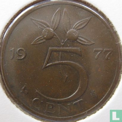 Netherlands 5 cent 1977 - Image 1