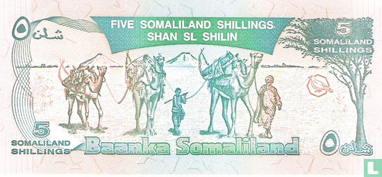 Somaliland 5 Shillings 1994 - Afbeelding 2