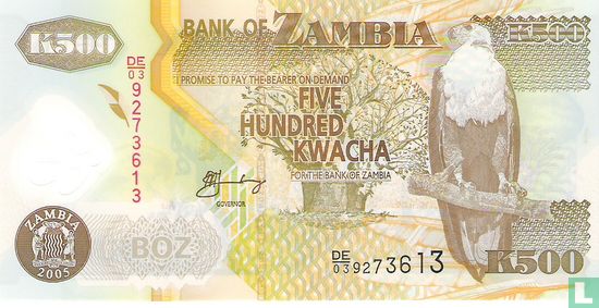 Zambie 500 Kwacha 2005 - Image 1