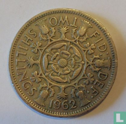 Royaume-Uni 2 shillings 1962 - Image 1