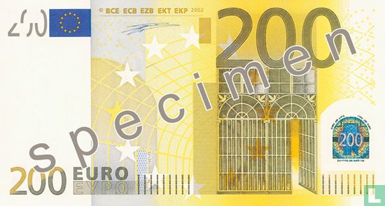 Eurozone 200 Euro (Specimen) - Afbeelding 1