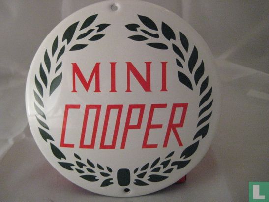 Emaille Reklamebord : Mini Cooper