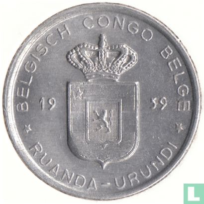 Ruanda-Urundi 1 franc 1959 - Image 1